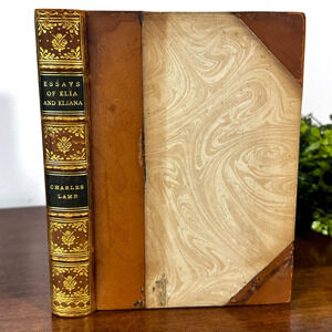 1884 Charles Lamb Essays of Elia & Eliana Antique Leather Bound Tauchnitz